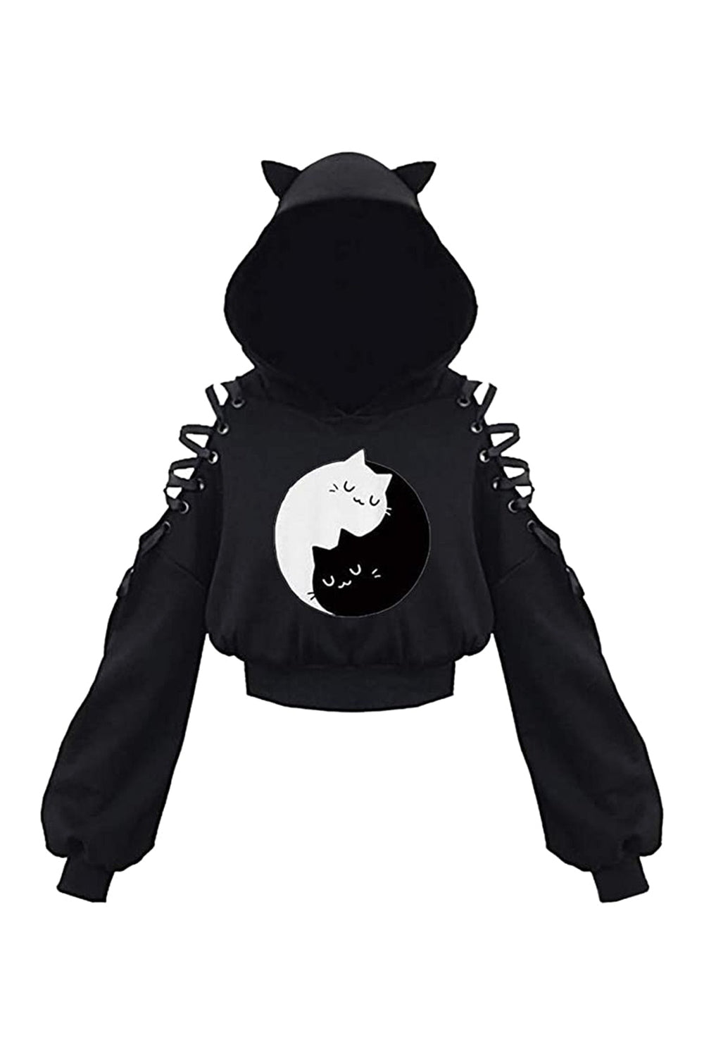 Sonbaharın büyüleyici atmosferini yansıtan sihirli crop hoodie.