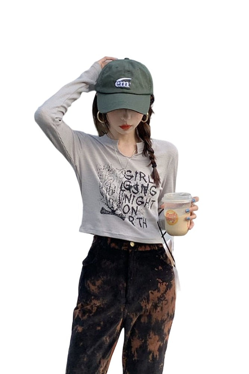 Kız çocuklar için yazlık tarzda Acubi Crop üst.