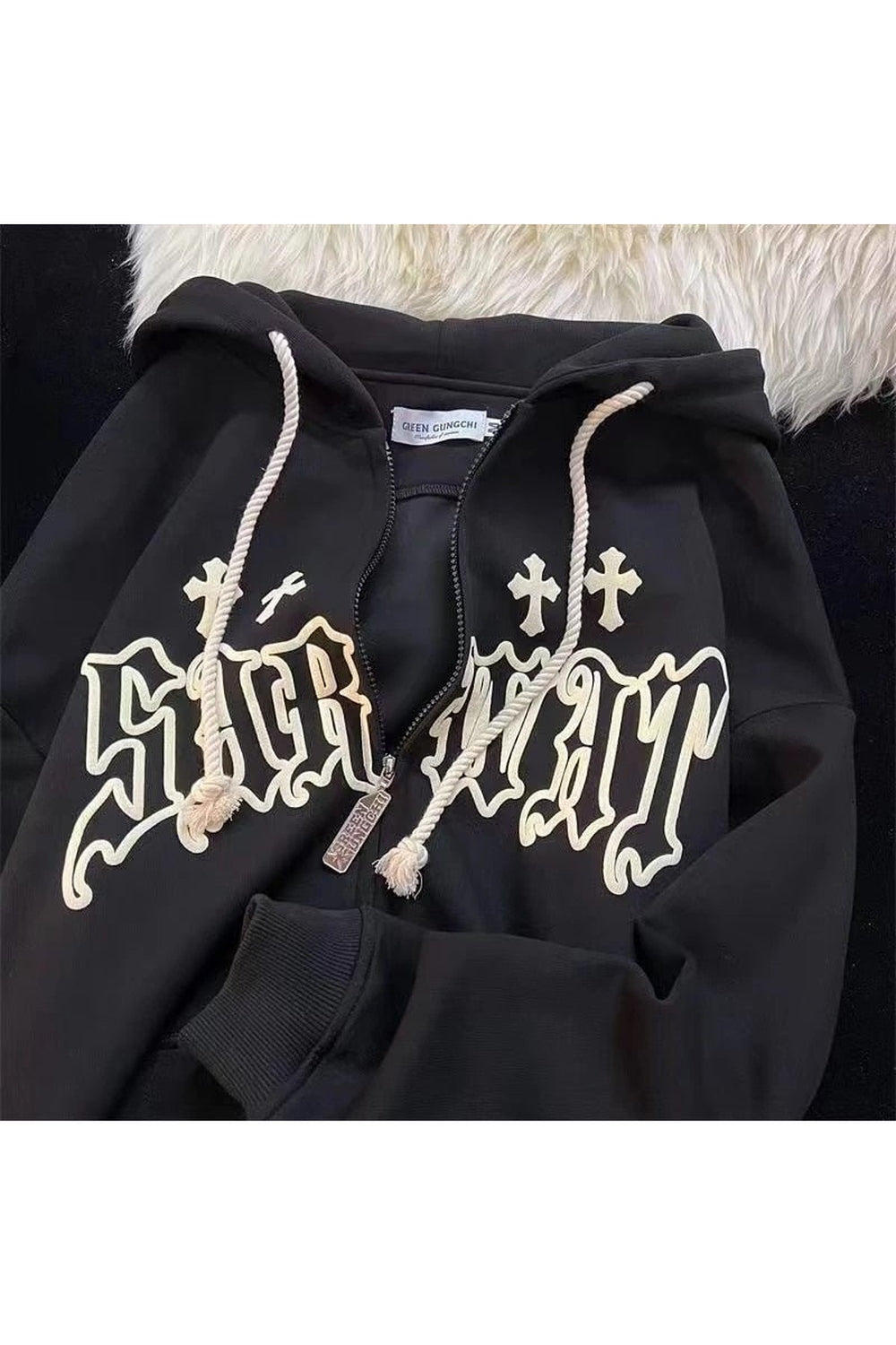 Sonbahar Alt şirin Zip Up Kapüşonlu