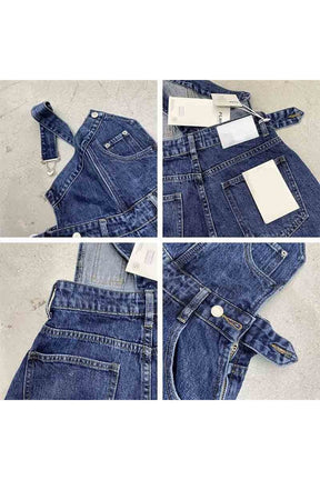 Asimetrik Denim Tulum