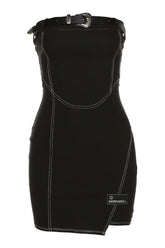 Siyah Mysterious Elegant Bodycon Elbise