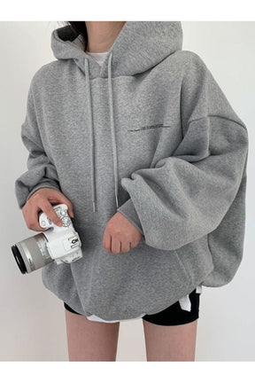 Sonbahar günlük stil için harf baskılı hoodie.