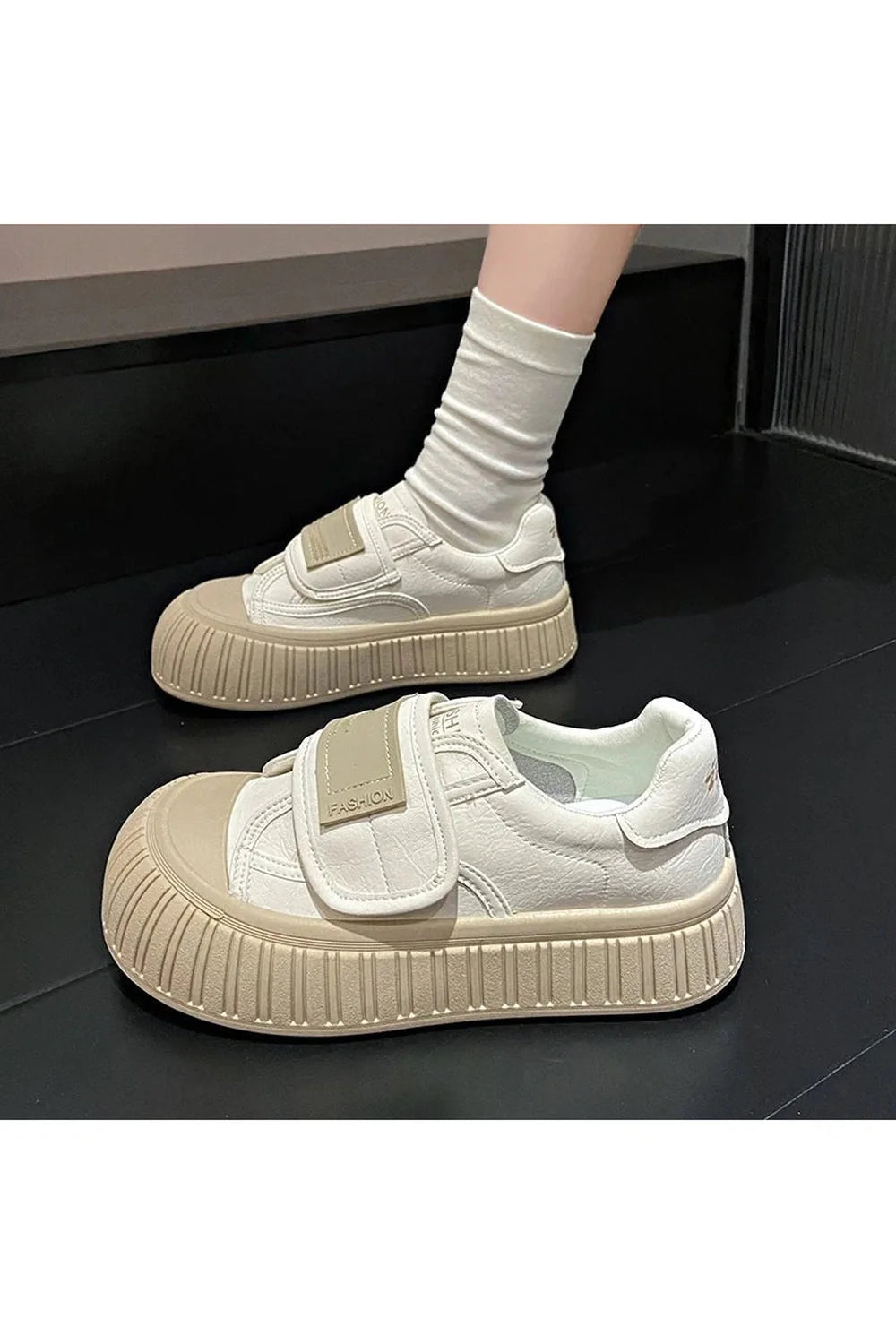 Chunky Velcro Platform Sneakers