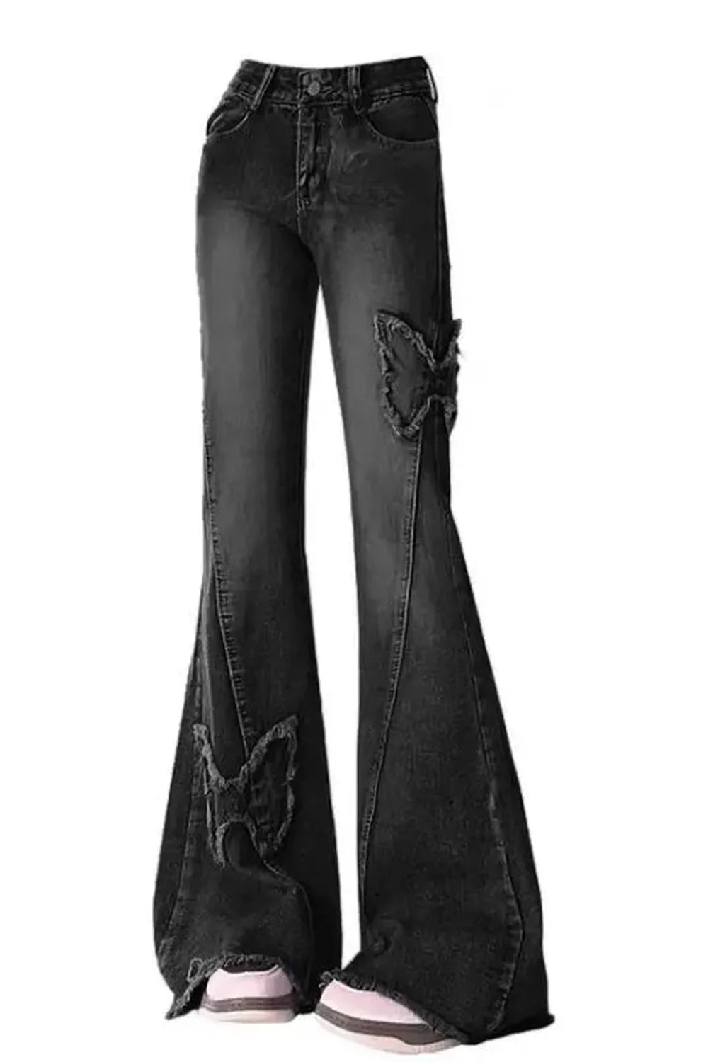 Dark Butterfly Flare Jean