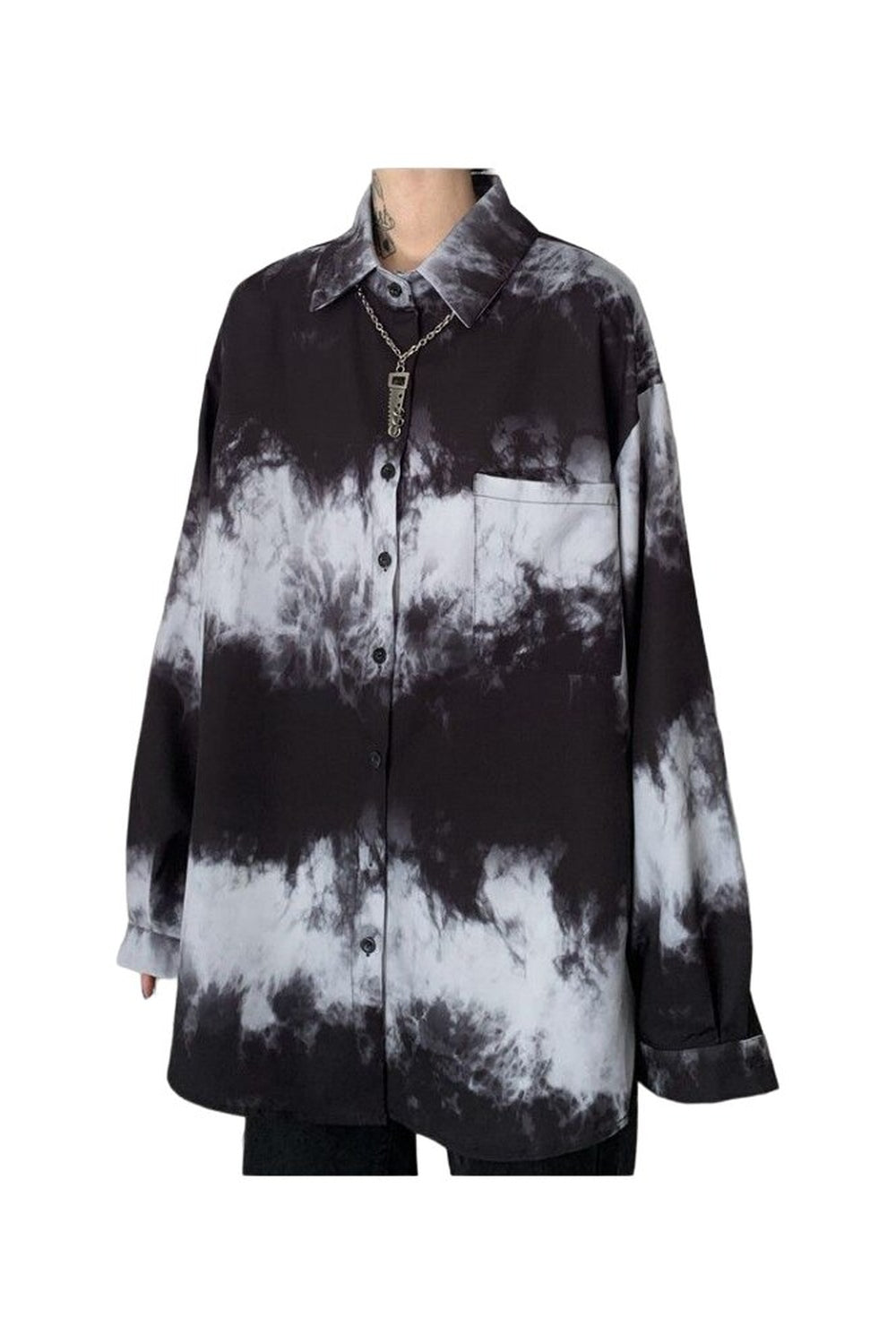 Dark Tie-dye Harajuku Bluzu