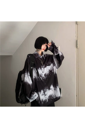 Dark Tie-dye Harajuku Bluzu