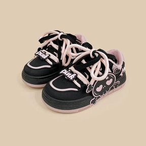 Deadly Pink Skull Black Sneaker