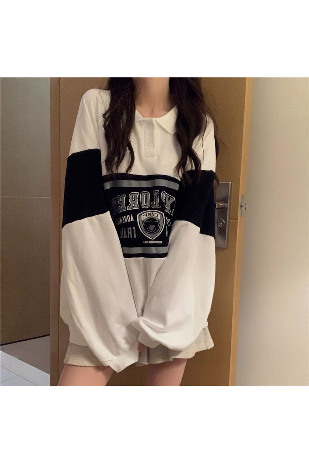 şık Baskılı Sweatshirt