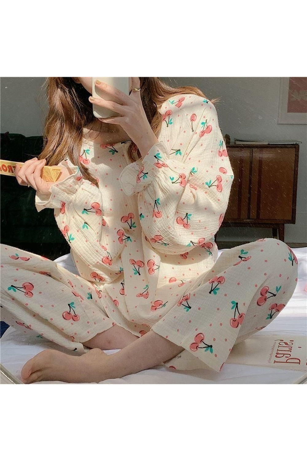 Fırfırlı Kollu Pijama