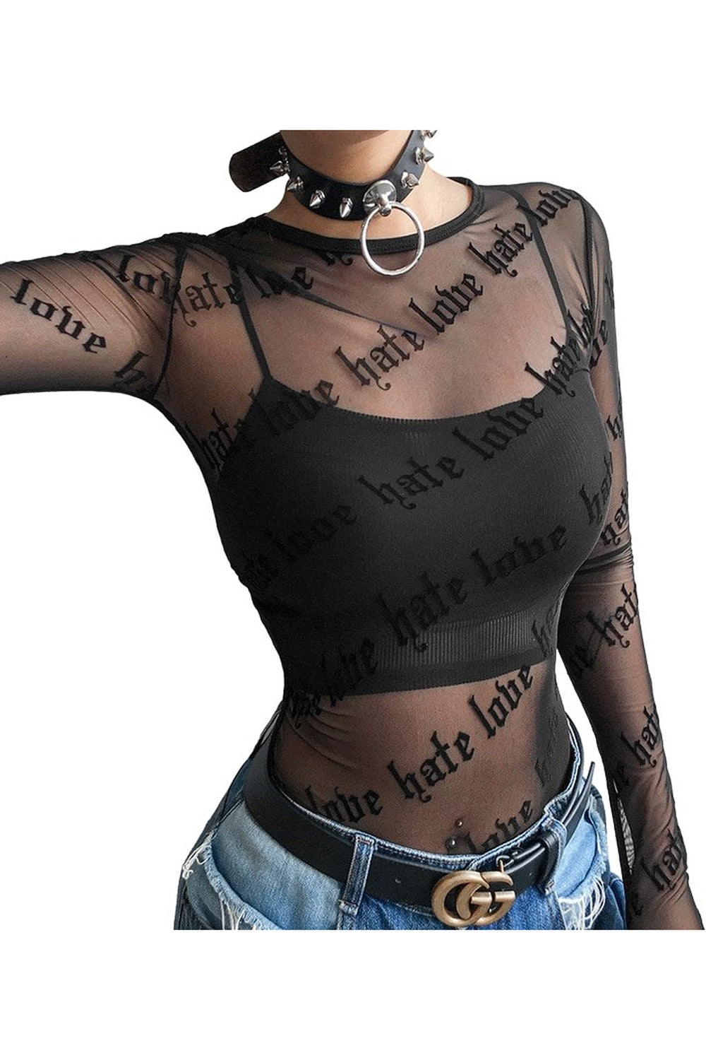 Gotik tarzıyla dokulu Grunge File Tişört giyimde fark yaratıyor.