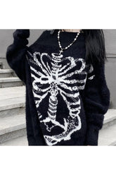 Gotik Kafatası Harajuku Sweatshirt