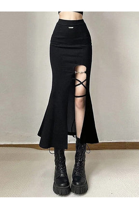 Gotik tarzıyla tasarlanmış deniz kızı eteği.