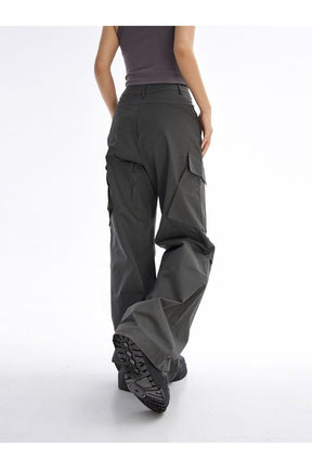 Gri Vintage Y2K Baggy Cargo Pantolonlar