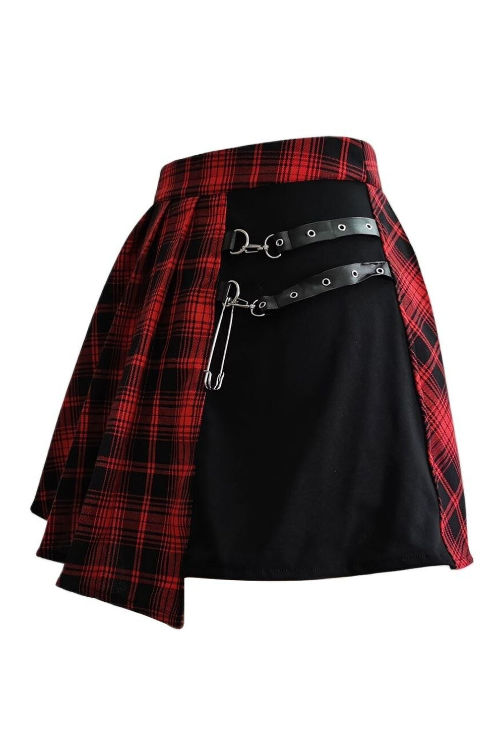 Grunge tarzına uygun, kısa ve düzensiz mini etek.