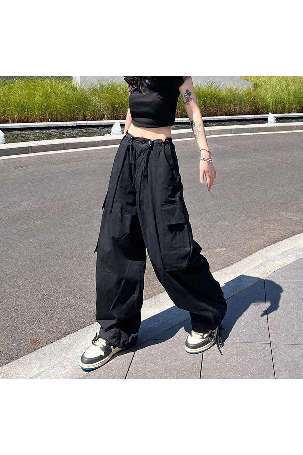 Harajuku Y2K Cargo Jogger Pantolonları