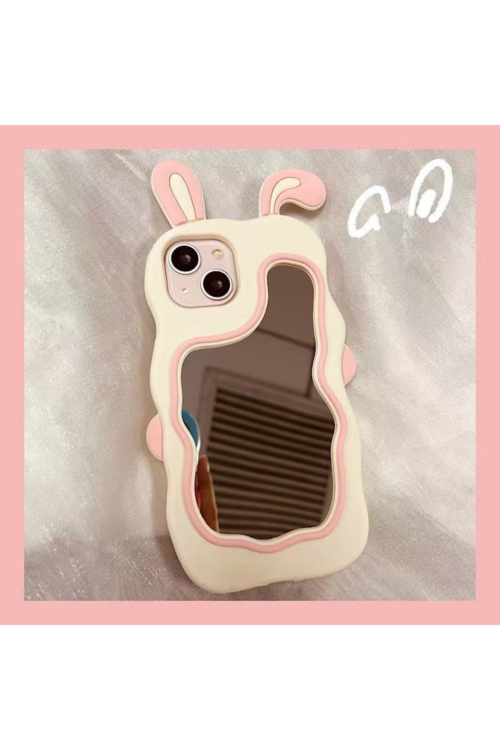 Kawaii şirin Tavşan Aynalı iPhone Kılıfı