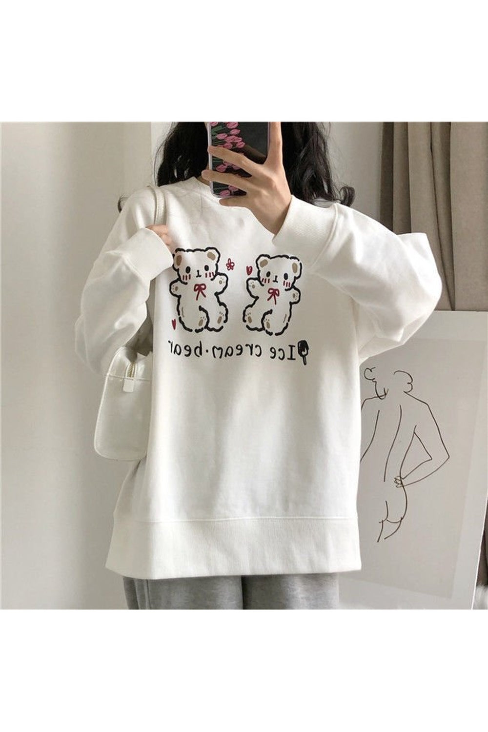 Sevimli Ayılar Kawaii Sweatshirt