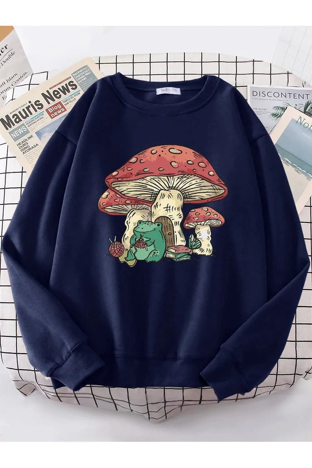 Mushroom House Frog Oversize Kadın Sweatshirt