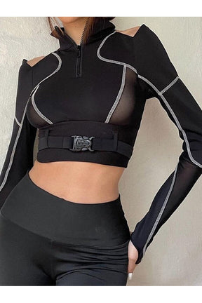 Açık Omuz Bodycon Kısa üst