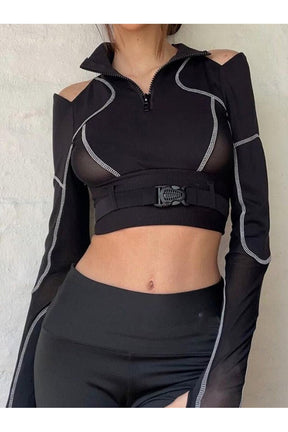 Açık Omuz Bodycon Kısa üst