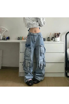 Oversized Cargo Denim Pantolonlar