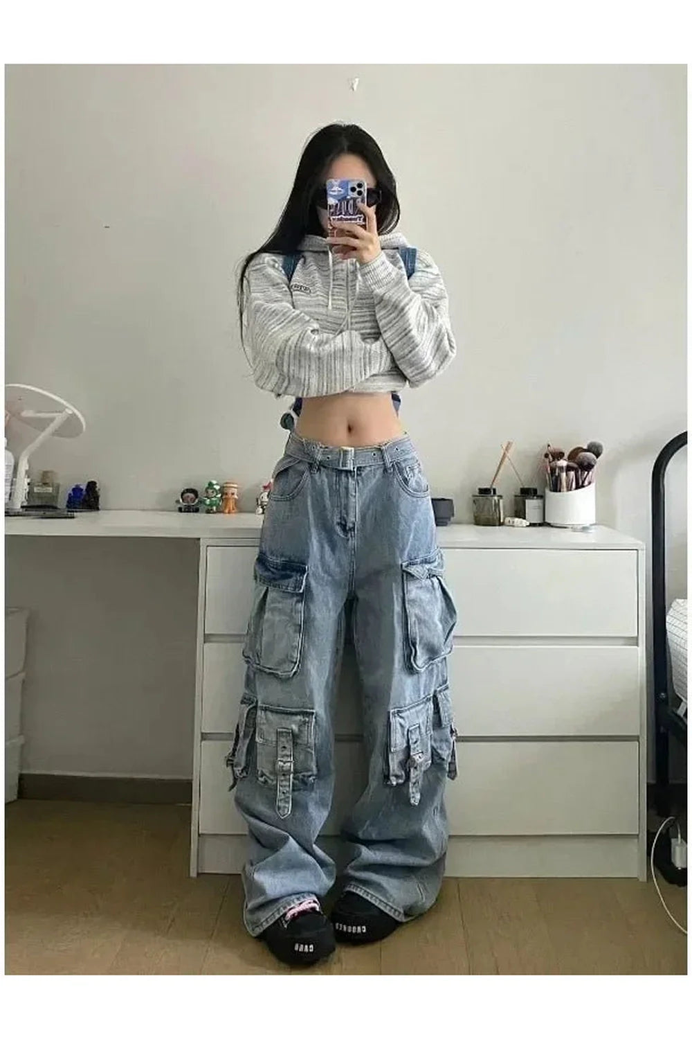 Oversized Cargo Denim Pantolonlar