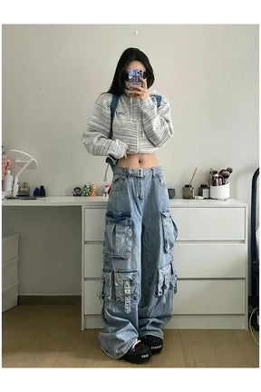 Oversized Cargo Denim Pantolonlar