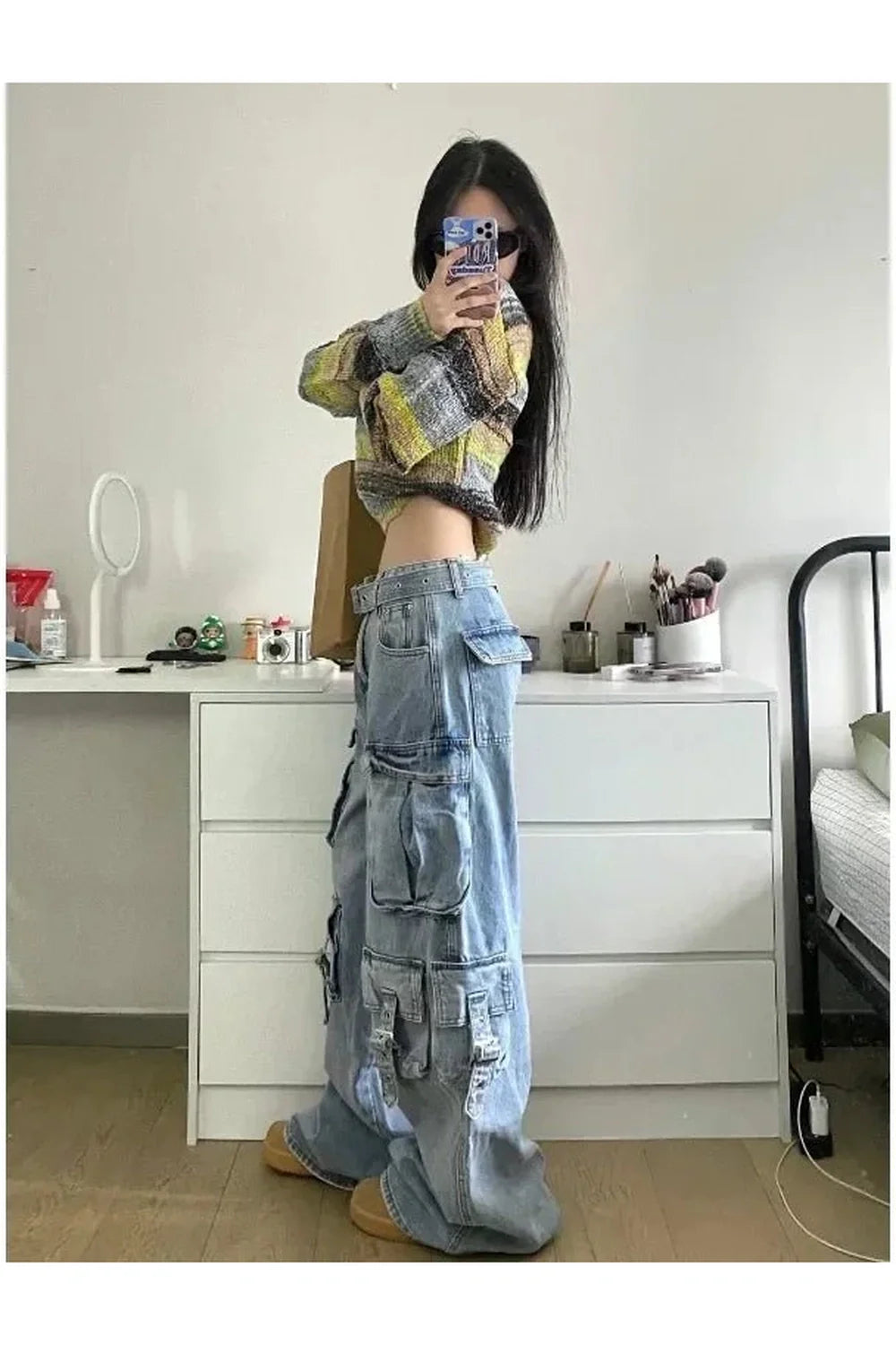 Oversized Cargo Denim Pantolonlar