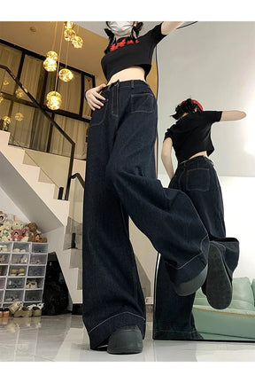 Sonbahar Oversized Denim Palazzo Pantolonlar