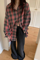 Oversized Kareli Flannel Gömlek