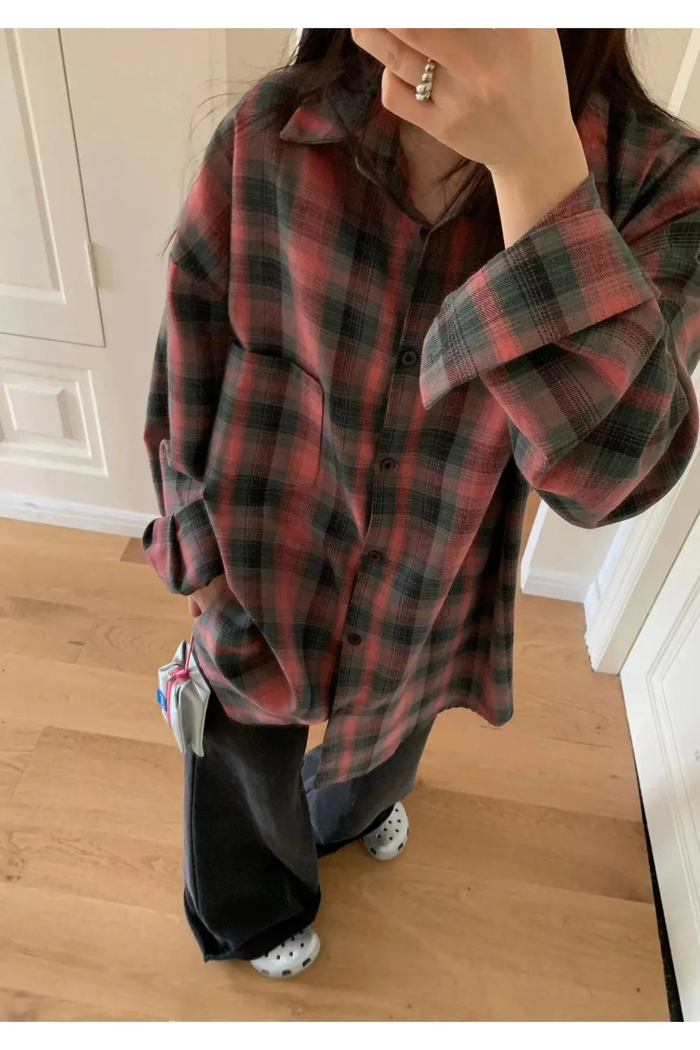 Oversized Kareli Flannel Gömlek