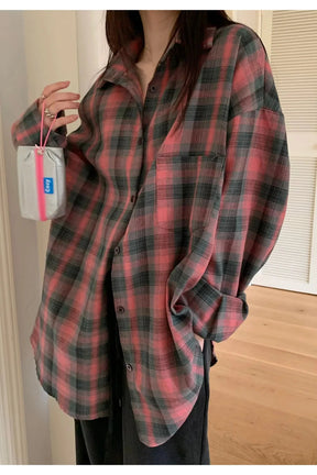 Oversized Kareli Flannel Gömlek