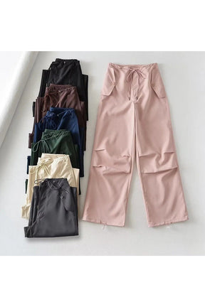 Pembe Parşüt Jogger Pantolon