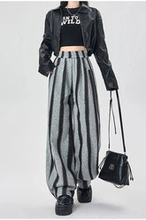 Shadow Stripe Wide-Leg Pantolonlar