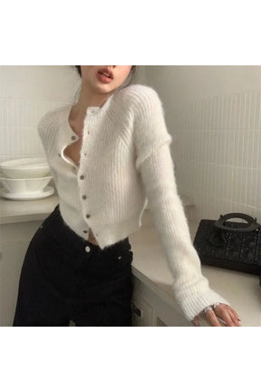 Yumuşak Ribanalı Kısa Cardigan