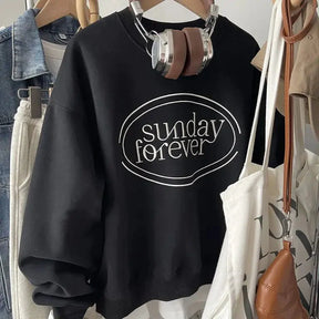 Pazar günü rahatlığını yaşatan oversize sweatshirt.