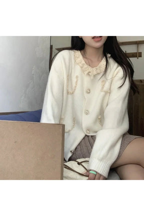 Sonbahar Vintage Charm Dantel Cardigan