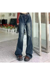 Sonbahar Vintage Yıkanmış Flare Jean