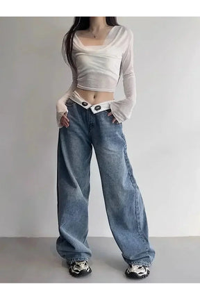 Sonbahar Vintage Y2K Baggy Jeanler