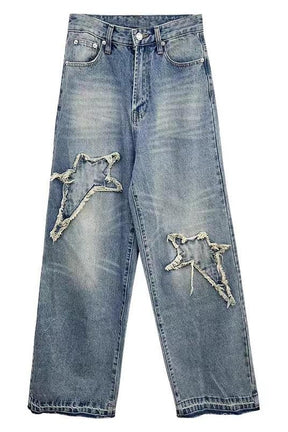 Y2K Nakışlı Denim Pantolonlar