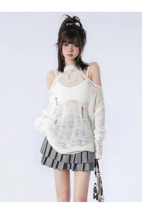 Sonbahar Y2K Fairy Grunge Pullover