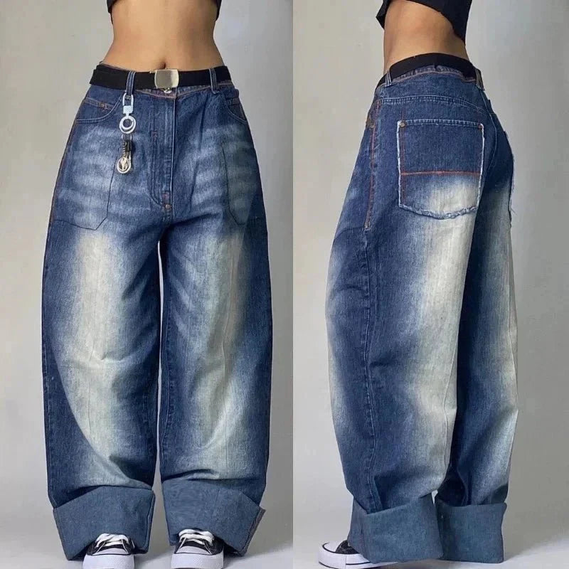 Y2K Oversized Cepli Jeanler