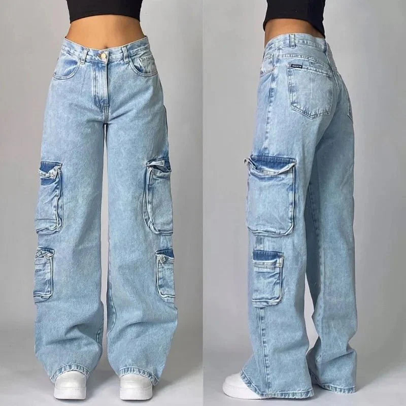 Y2K Oversized Cepli Jeanler