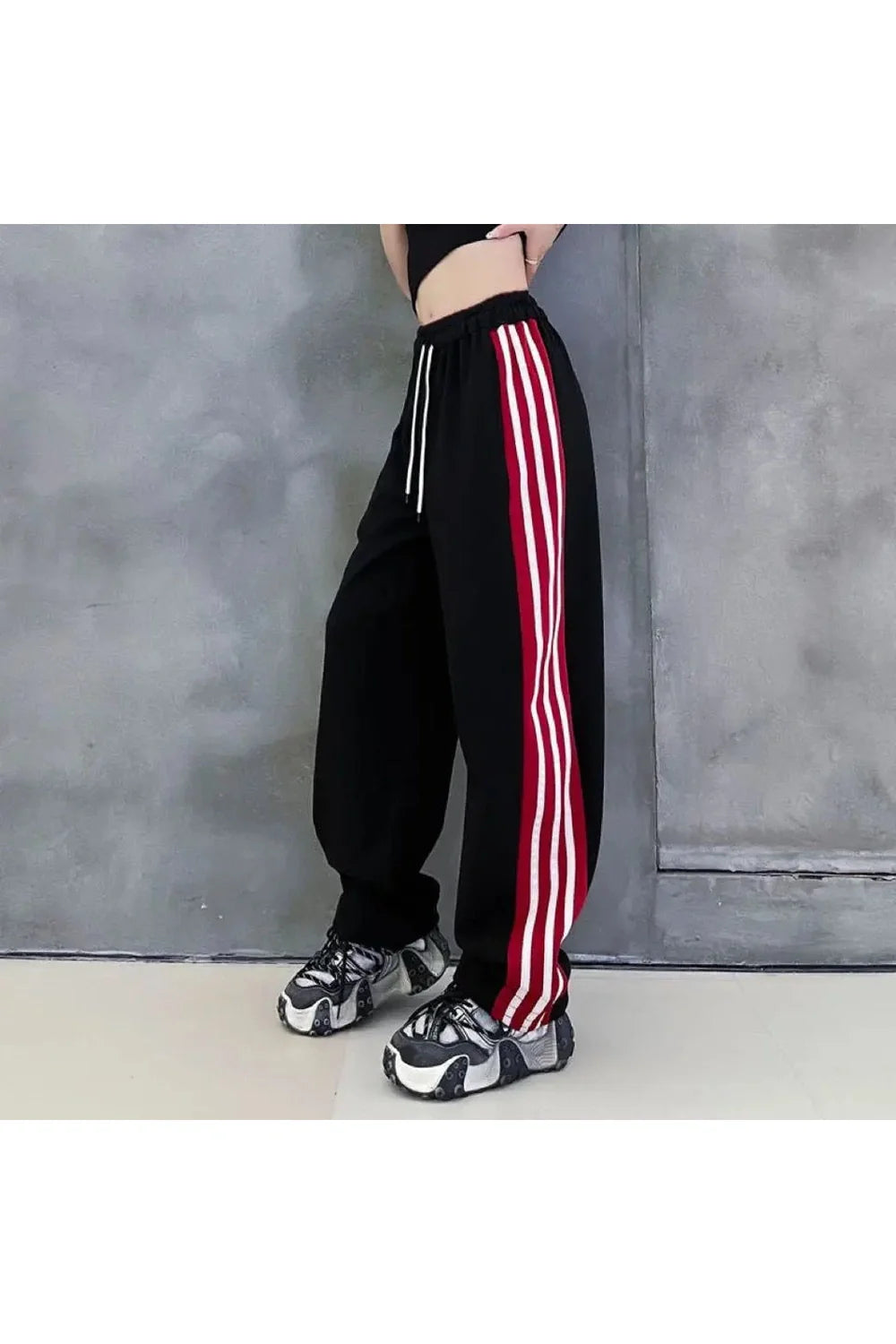 Y2K çizgili Baggy Jogger Pantolonlar