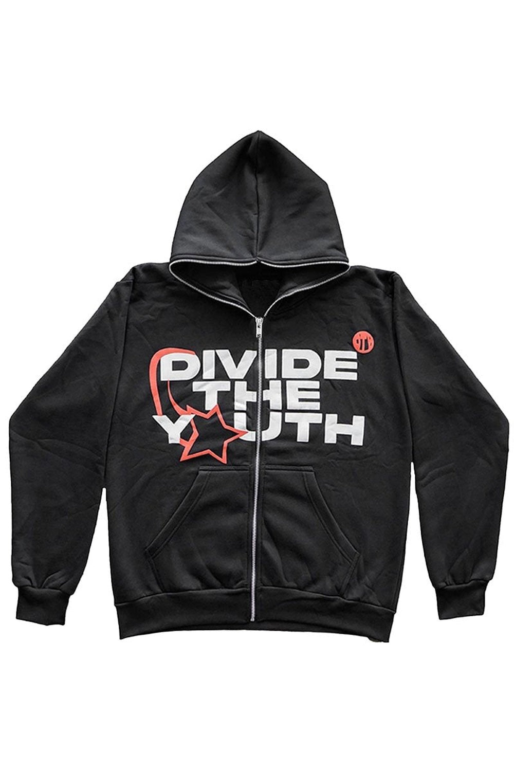 Sonbahar Zip Kapüşonlu "DIVIDE THE YOUTH"